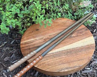 Natural Cat  Wand Toy with Interchangeable Line - Interactive Teaser -  Homemade Wooden Wand