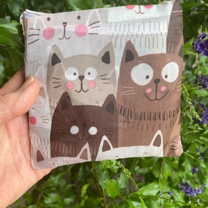 Cat Lady Foldable, Reusable Shopping Bag/Tote