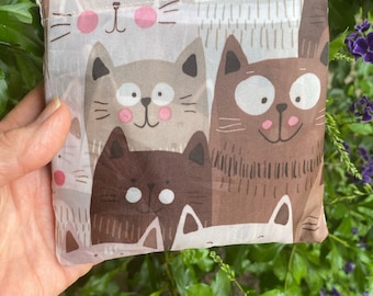 Cat Lady Foldable, Reusable Shopping Bag/Tote