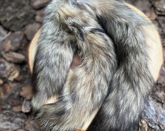 BACK IN SUPPLY! Coyote Tail Cuddle, Carry and Kick Cat Toy (Beautiful Fur)