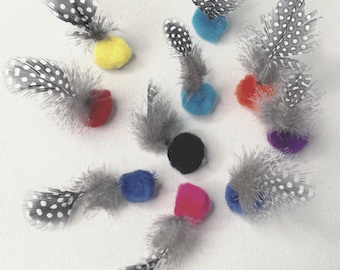 Feather Tweety Puff Cat Toys | Toss, Scatter & Chase Refills | Lightweight Interactive Toys
