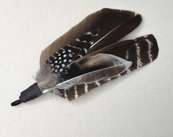 Duck Guinea Feather Cat Toy, Teaser Wand Refill, Interactive Prey Attachment