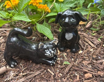 Best Pals, Ceramic Cat and Dog Figurines