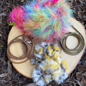 Leader/Teaser Lines for Cat Teaser Toy Attachments