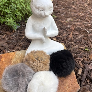 Real Rabbit Fur-ball Cat Toy Teaser Attachments