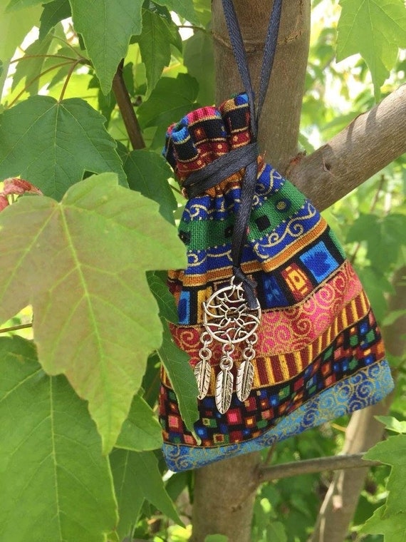 New Charms! Medicine Bag, Intention Pouch 5x7 with two drawstring lenghts