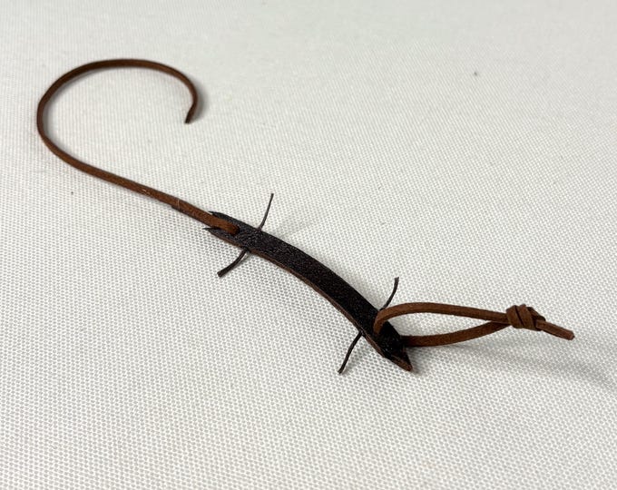 Featured listing image: Genuine Leather Lizard Cat Toy, Handmade Teaser Wand Attachment, Interactive Play Enrichment