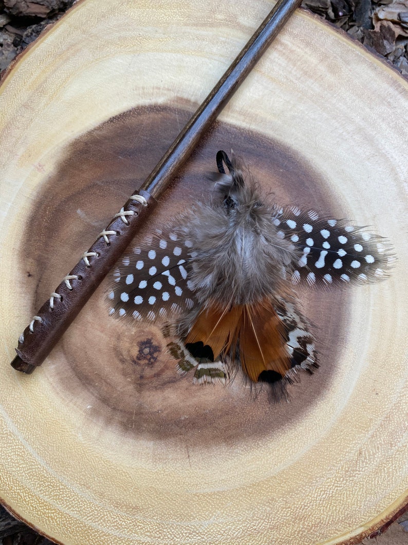 Moth Cat Teaser Toy Attachment use with wood teaser wand image 7