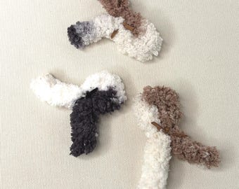 Yarn Doll Cat Toys with Leather Knot | Toss, Carry & Kick Refills | Natural Interactive Toys