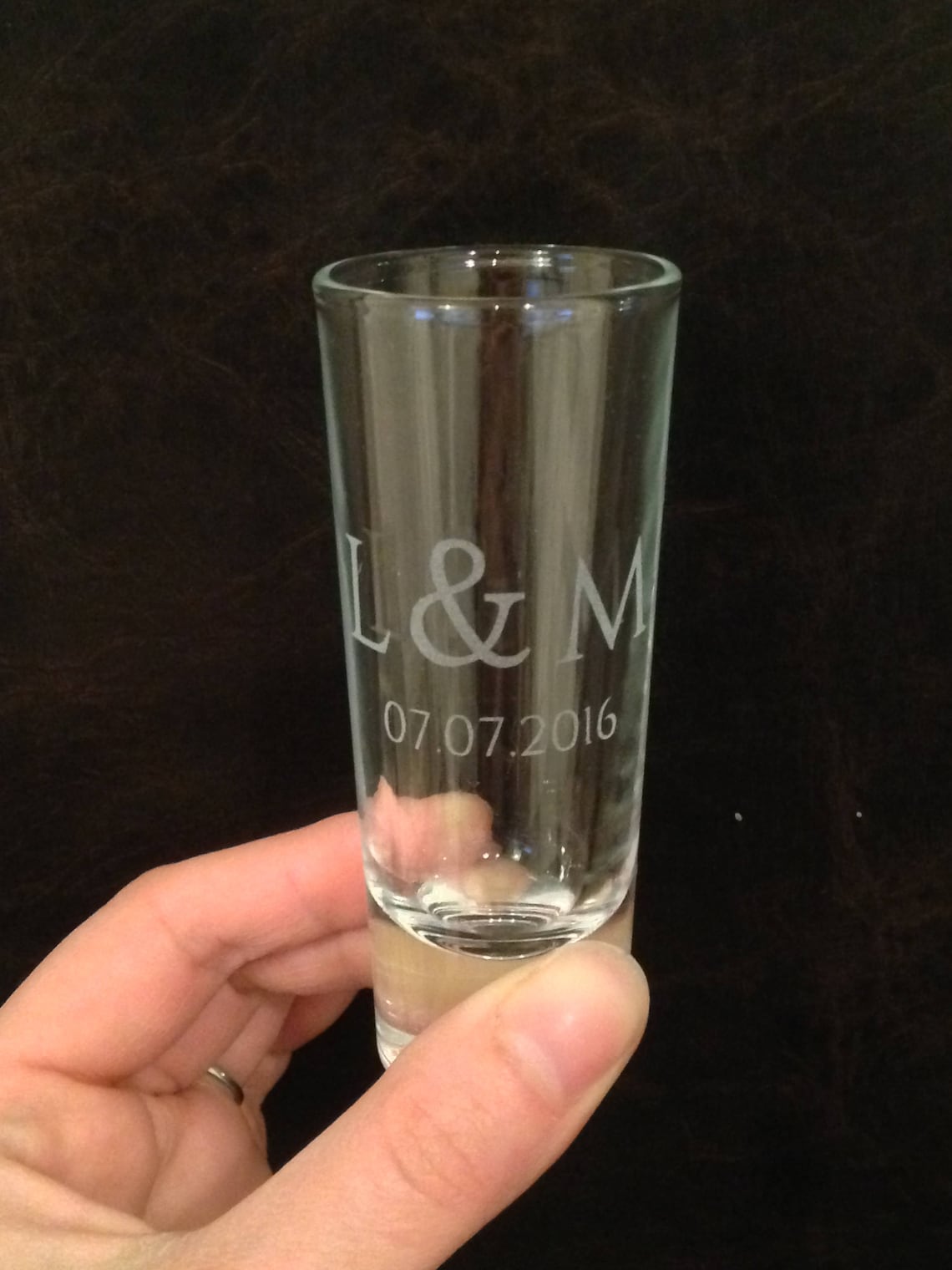 Verre gravé personnalisé Modèle lettre cadeau de mariage | Etsy