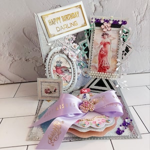 Tarjeta de cumpleaños personalizada y de boutique. Tarjeta de lujo para esposo, esposa o amigo. Tarjeta de cumpleaños para mamá. Tarjeta de la realeza para tu ser querido.