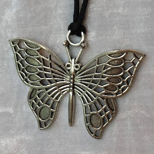 Silver Butterfly-Butterfly Pendant-Silver Pendant-Handmade Pendant-Butterfly Necklace-Butterfly Jewelry-Wings Jewelry