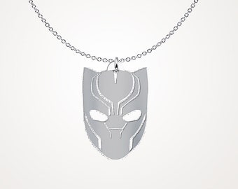 Black Panther Inspired T\u2019Challa Marvel  Metal Stamp Quote Charm Necklace KM