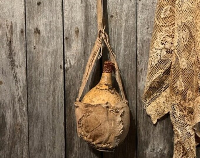 Primitive Gourd Canteen Peg Hangers Dried Gourd Early Look Homestead