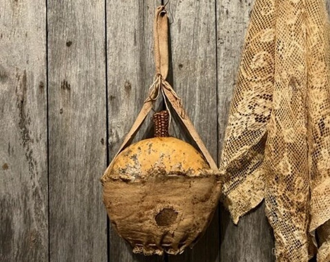 Primitive Gourd Canteen Peg Hangers Dried Gourd Early Look Homestead