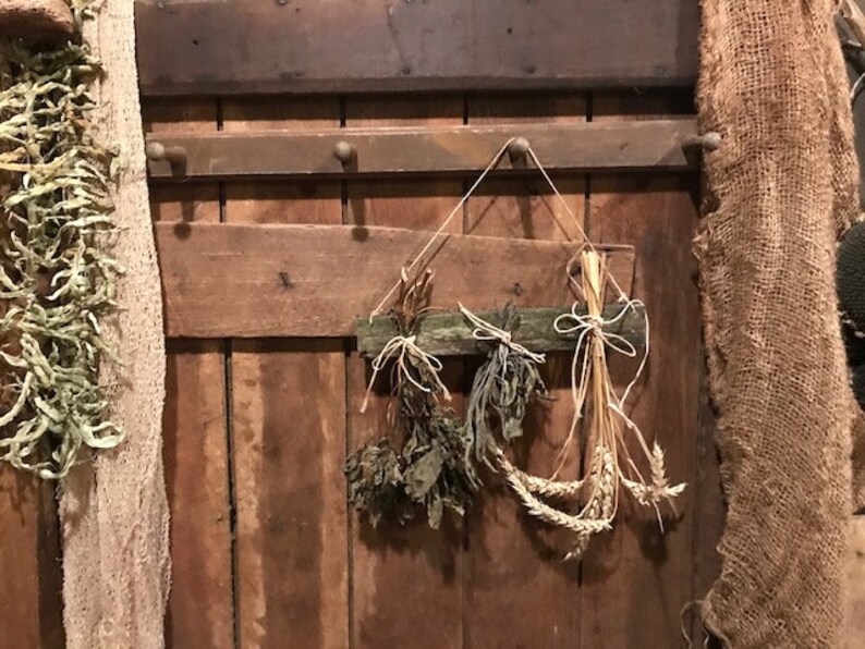 Primitive Herb Drying Rack Make Do Old Wood Wheat Drying Rack Etsy