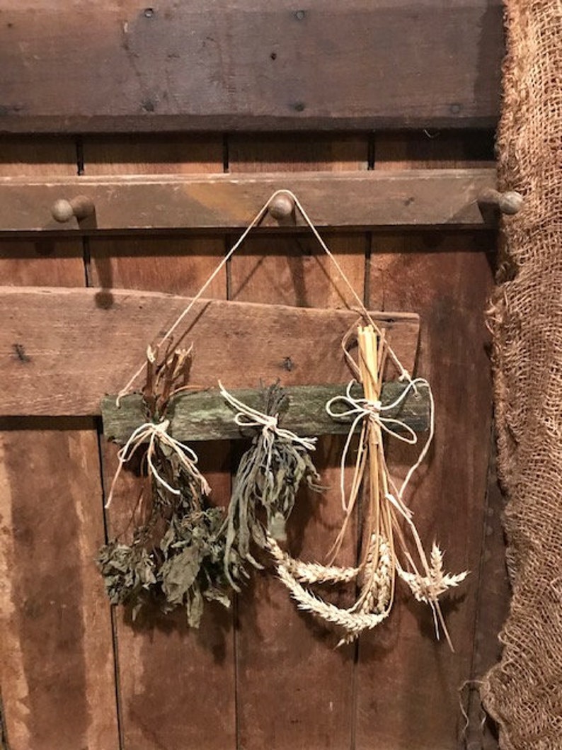 Primitive Herb Drying Rack Make Do Old Wood Wheat Drying Rack Etsy
