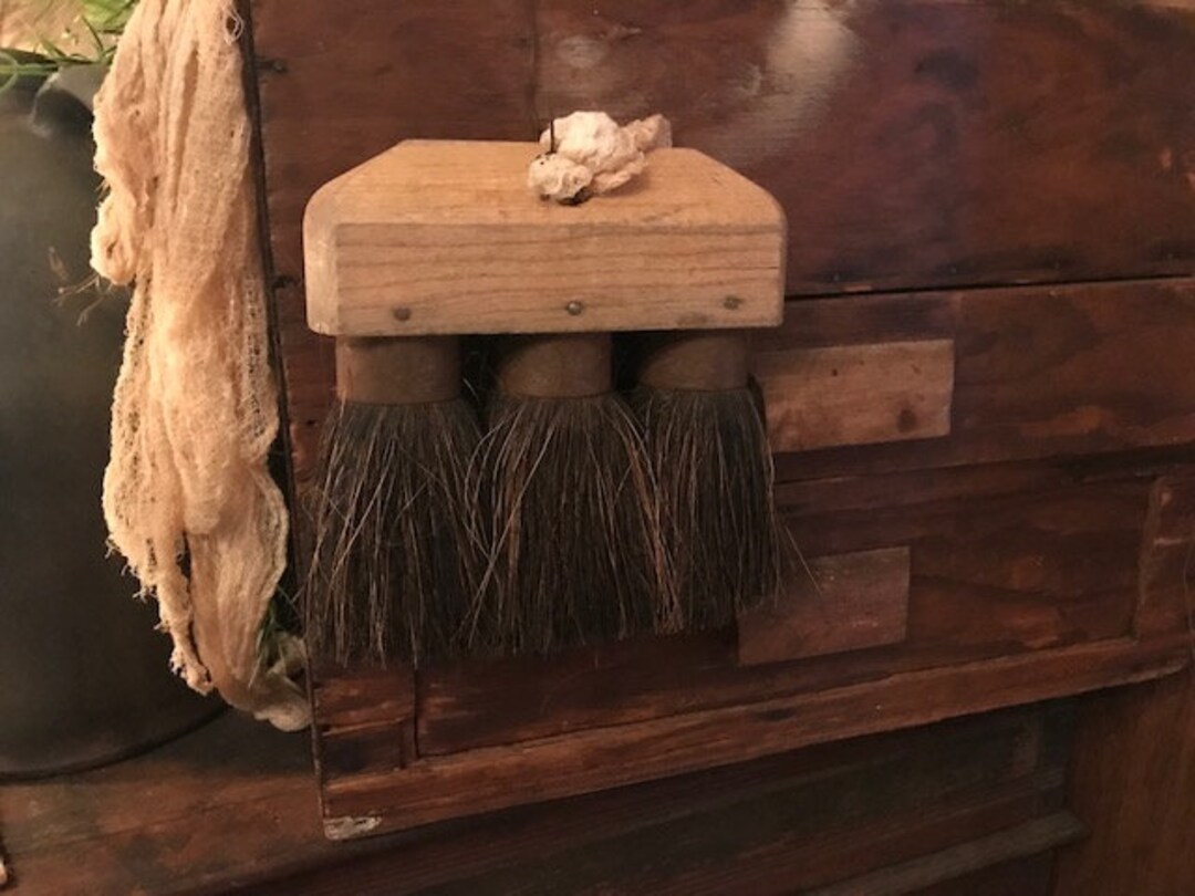 Primitive Old Antique Horse Hair Brush Homestead Peg Hanger Etsy