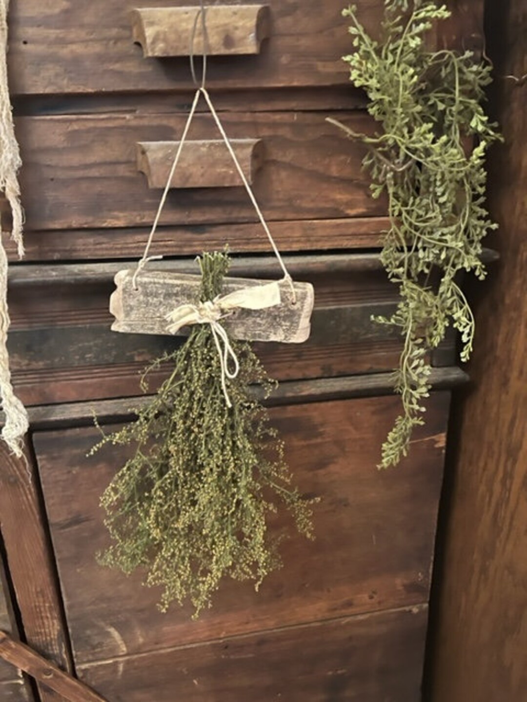 Primitive Herb Drying Rack Make Do Old Wood Early Look Homestead Peg ...