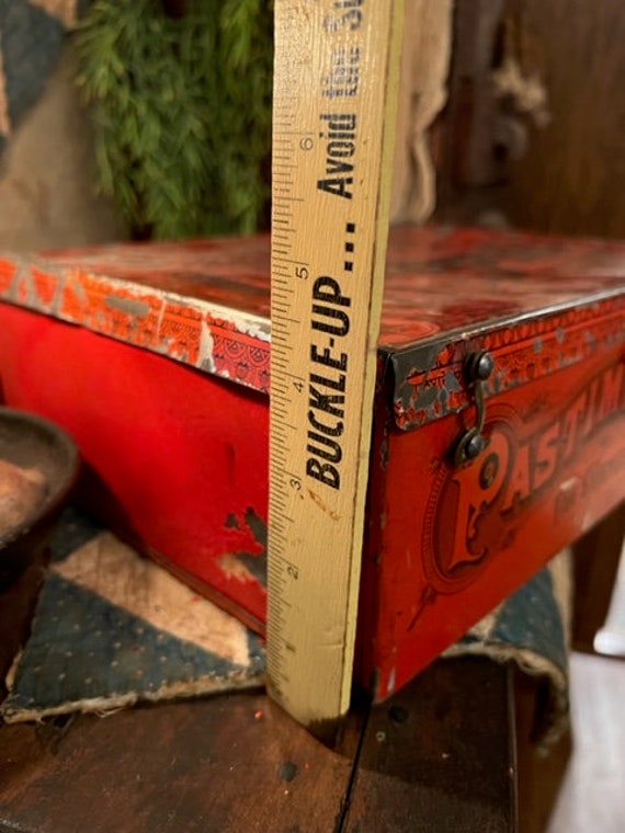 pastime plug tobacco tin Primitive OLD Metal Pastime Plug Tobacco, John Finzer & Bros. Louisville KY  Antique Advertising Tin Box Homestead Early Look