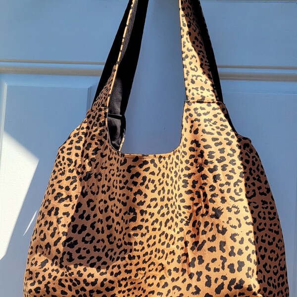 Leopard Print Hobo Bag Fashionable Chain Strap, Trendy Leopard Print Bag