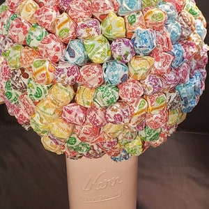 Large Customized Dumdum lollipop mason jar or dumdum lollipop bouquet Party decorations..any color available!