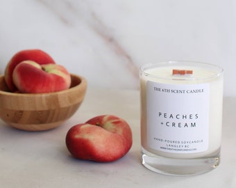 Peaches and Cream Soy Candle | Soy Candle | Scented Candle | Home Decor | Summer Candle | Peaches + Cream