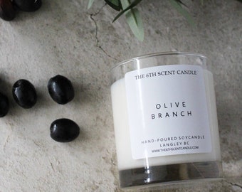 Olive Branch Scented Candle | Scented Soy Candle | Home Decor | Soy Wax |