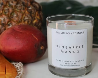 Pineapple Mango Scented Soy Candle | Travel Tin | Glass Jar | Soy Candle | Summer Candle | Custom Candle | Favor Candle | Home Decor