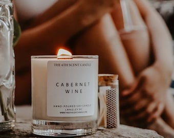Cabernet Wine Scented Soy Candle | Wine Lover | Wine Candle | Red Wine Candle | Wedding Favors | Host Gift Idea