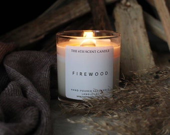 Firewood Scented Candle | Soy Candle | Travel Tin | Handmade | Custom Candle | Home Decor