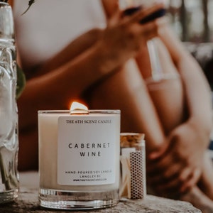 Cabernet Wine Scented Soy Candle | Wine Lover | Wine Candle | Red Wine Candle | Wedding Favors | Host Gift Idea