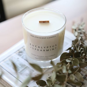Eucalyptus + Spearmint Scented Soy Candle | Soy Candle | Summer Candle | Spa Candle | Relaxation | Meditation Candle