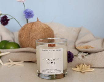 Coconut Lime Sented Soy Candle | Travel Tin | Glass Jar | Summer Candle | Home Decor | Natural | Vacation