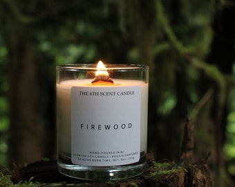 Firewood | Smoky Wood + Clove + Orange | Scented Soy Candle | Minimalist Home Decor | Non-Toxic | Hand-poured | Soy Candle
