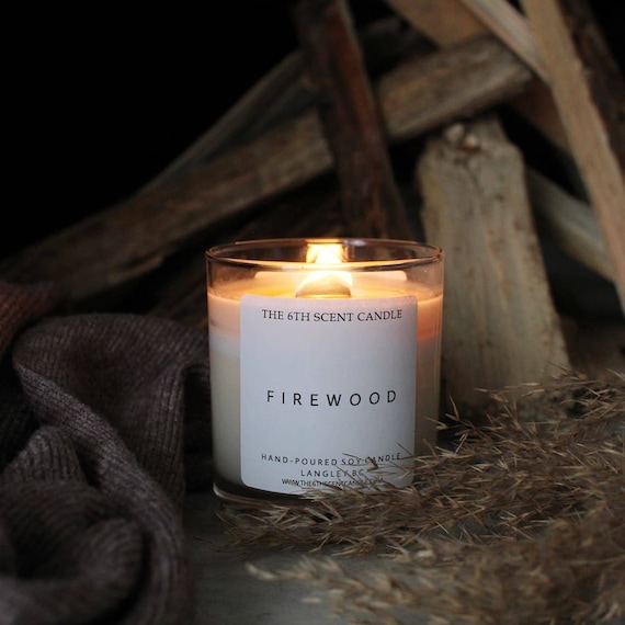 Firewood Scented Candle Soy Candle Travel Tin Handmade - Etsy