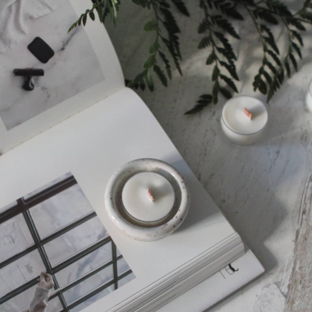 Tea Light Gift Set Tea Light Holders Tea Lights Wood Wick Tea Lights Etsy