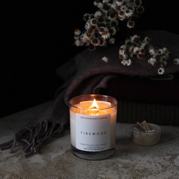 Firewood Scented Candle Soy Candle Travel Tin Handmade - Etsy