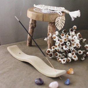 Incense Holder Wavy Ceramic Incense Holder Incense Sticks Rituals Scented Space image 3