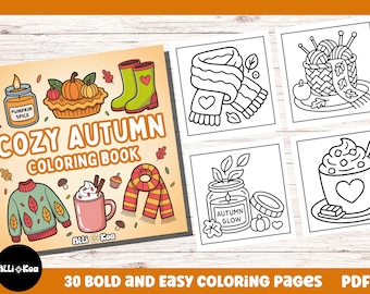 Cozy Coloring Fall Pages: 30 Autumn Printables (PDF Download)
