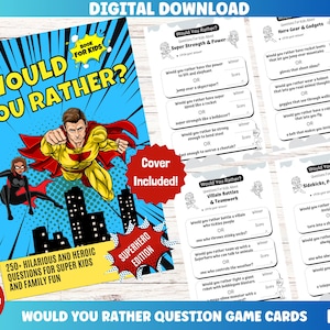Jogo "Você Prefere?" l Cartões de Conversa l Perguntas para Crianças l PDF para Imprimir
