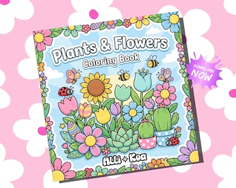 Plant Coloring Book: 40 Flower and Plant Designs (PDF Printable)