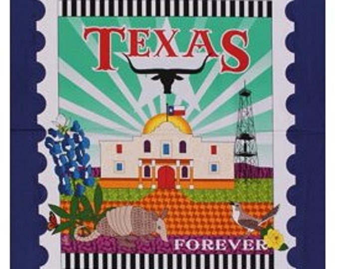 Quilt Across Texas Stamps Houston Fort Worth Fabric Panel Etsy