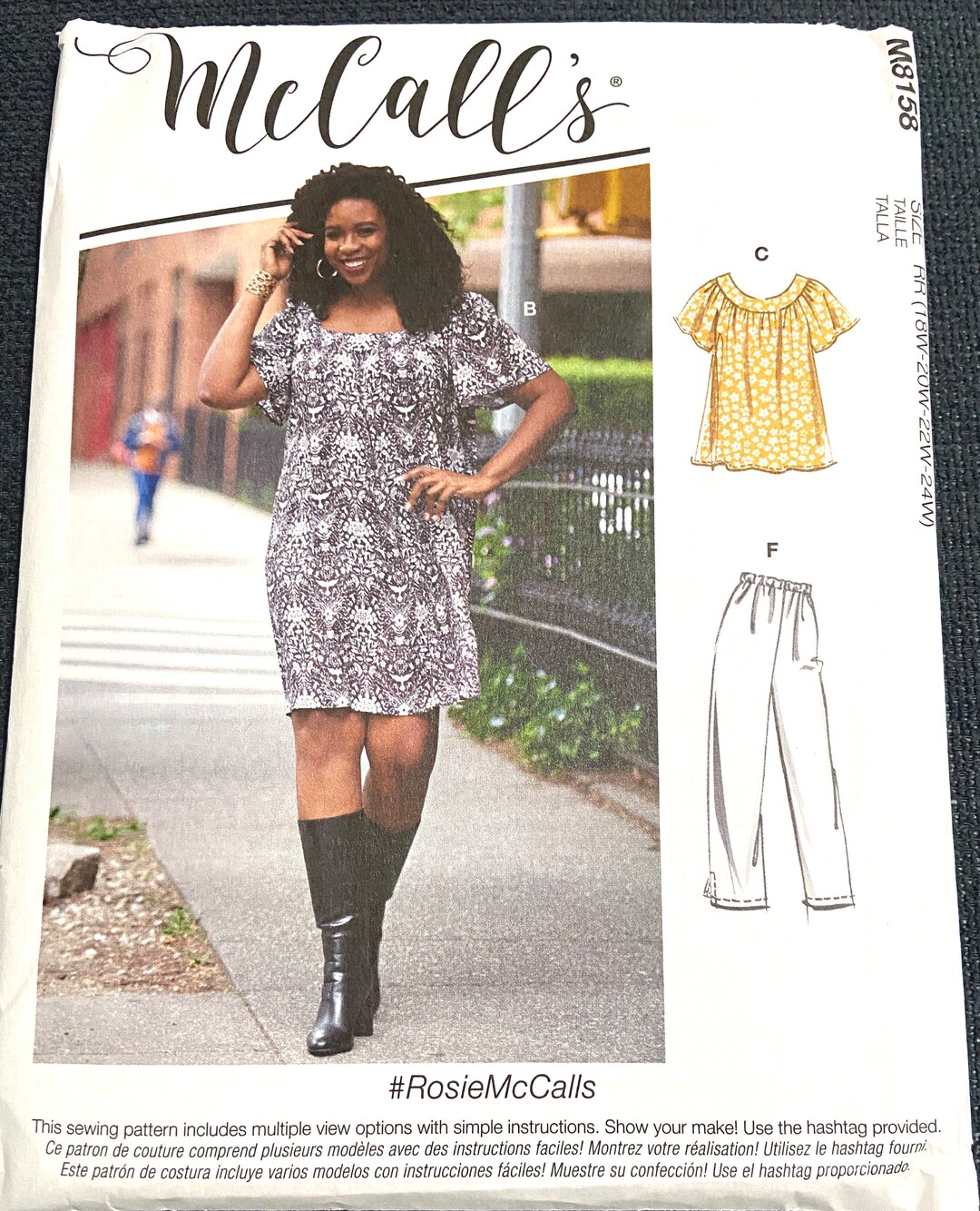 Womens Mccalls 8158 Sewing Pattern Easy Tunic Dress Blouse - Etsy