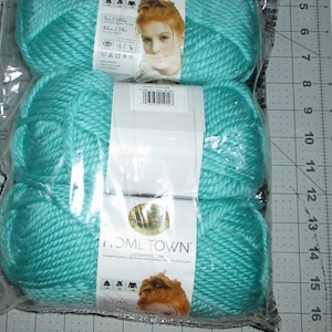 3 pack Bulk Buy Lion Brand Hometown Yarn Miami Seaform Light Teal Green Super Chunky 100% Acrylic Made in USA  Free Shipping