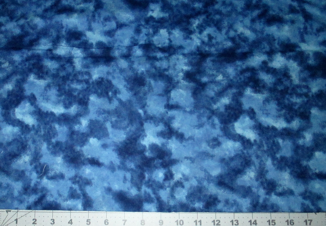 7/8 Yard EOB Blue Muted Tonal Blender Quilt Cotton Fabric Etsy