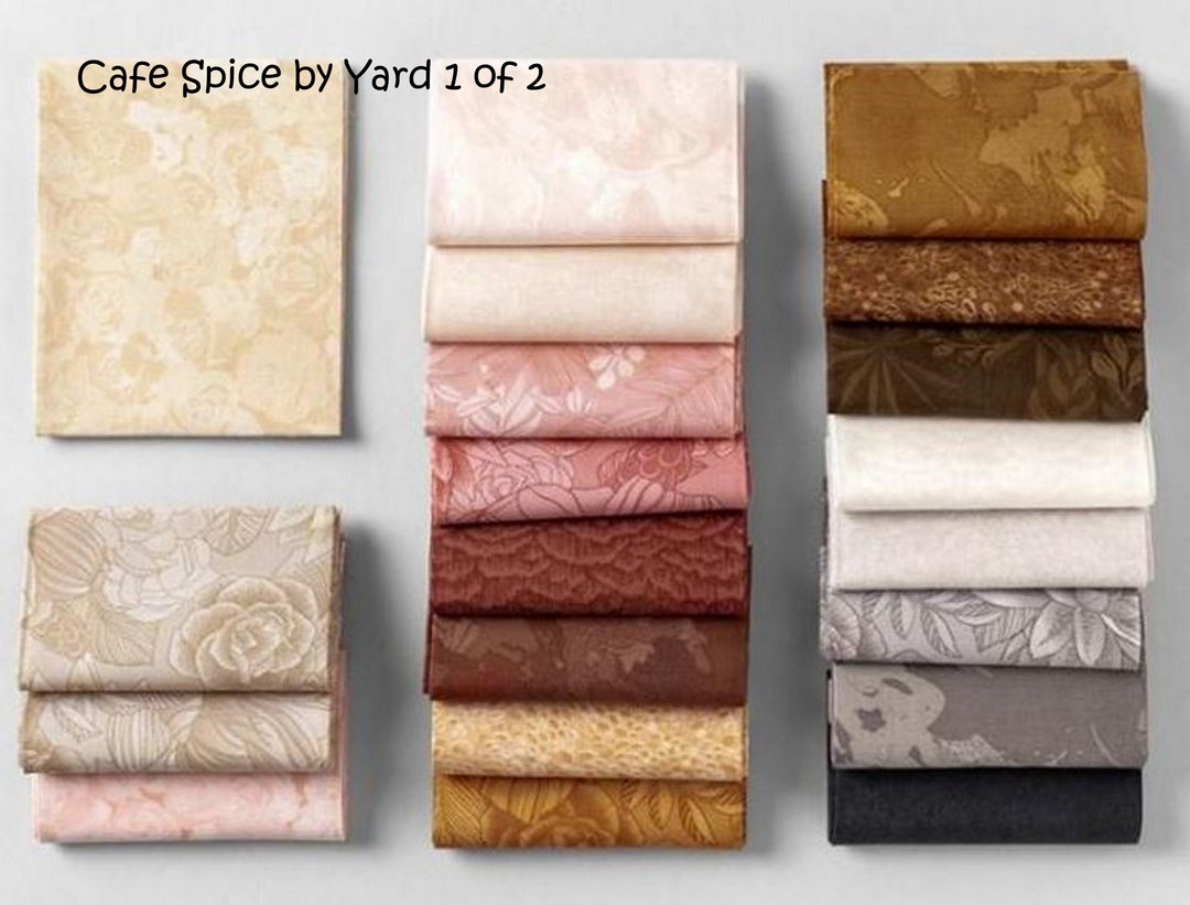Boundless Blenders Collage Cafe Spice Tonal Blender Fabric by Yard Cotton Quilt Backing Quilting