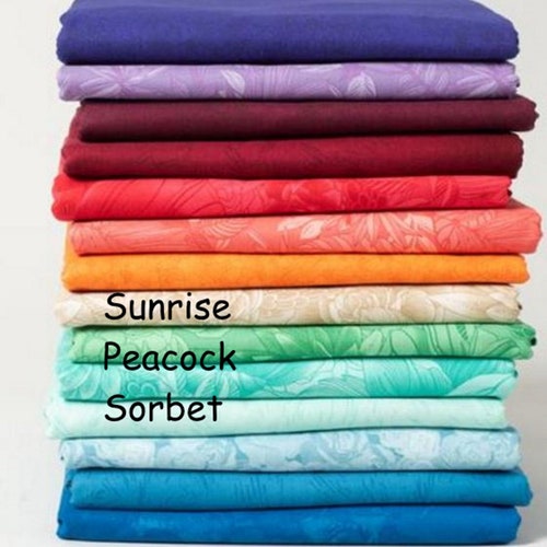 Boundless Collage Botanical Blenders Sea Spray Fabric by Yard Etsy