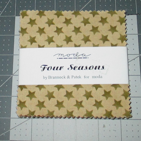 Moda Four Seasons Civil War Cotton Quilt Fabric Charm Pack 5" Squares 42 PC Quilting Circa 1800 Brannock Patek