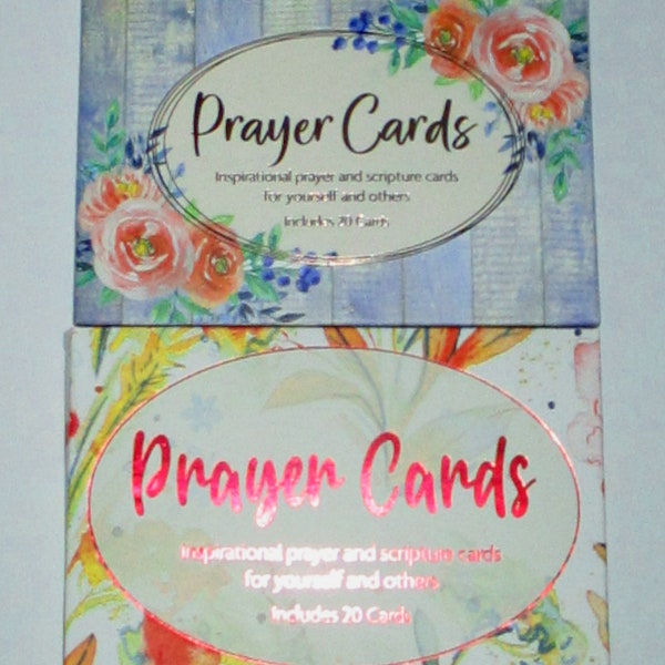 40 Prayer Cards Gift Set 2 20 Card Packs Inspirational Scripture Frameable High Quality Bible Quotes Shareable Kindness Christian  4" by 6"